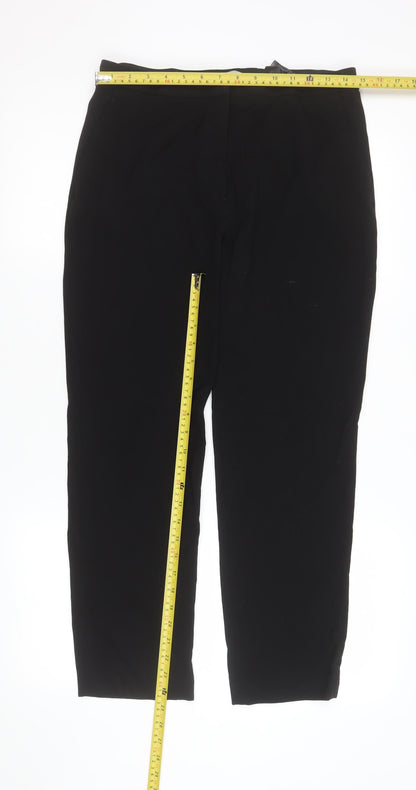 Womens UK Size 10 H&M Slim Fit Business Casual Workwear Black Trousers