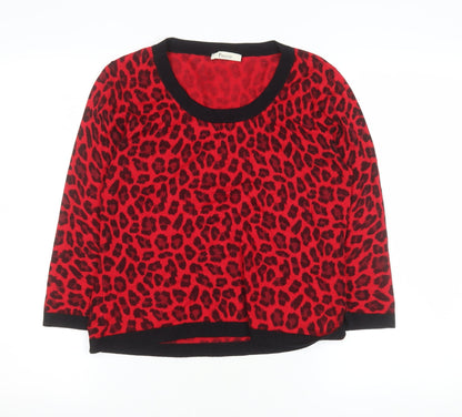 Womens UK Size M Precis Red Pullover Sweatshirt