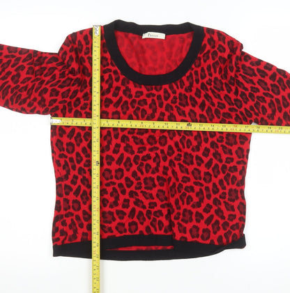 Womens UK Size M Precis Red Pullover Sweatshirt