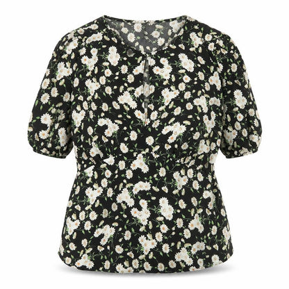 Womens UK Size 14 Miss Selfridge Black Tunic Blouse