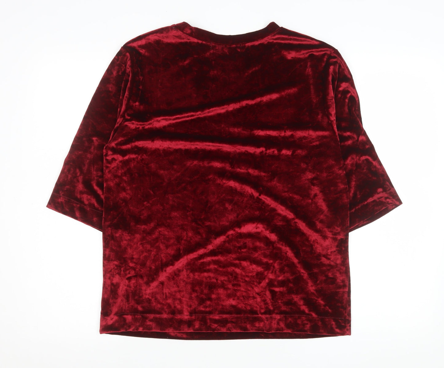 Womens UK Size S Pala D'Oro Red Basic T-Shirt
