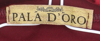 Womens UK Size S Pala D'Oro Red Basic T-Shirt