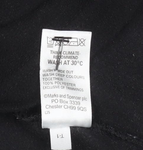Mens UK Size M Marks and Spencer Black Pullover Sweatshirt