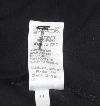 Mens UK Size M Marks and Spencer Black Pullover Sweatshirt