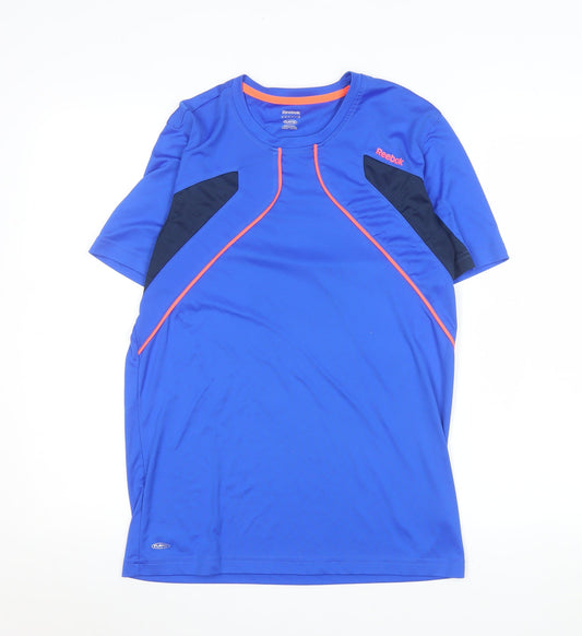 Mens UK Size M Reebok Blue Gym & Training Running & Jogging Football CrossFit T-