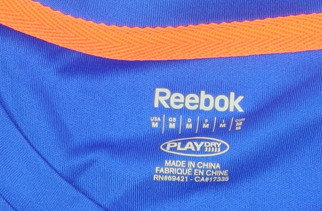 Mens UK Size M Reebok Blue Gym & Training Running & Jogging Football CrossFit T-