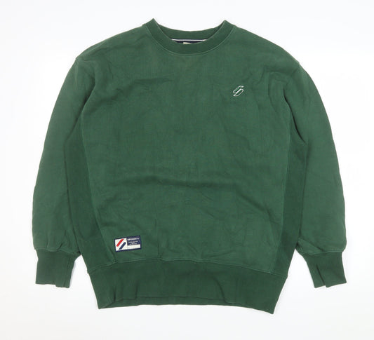 Mens UK Size XS Superdry Green Pullover Sweatshirt