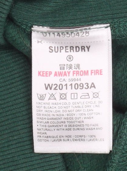 Mens UK Size XS Superdry Green Pullover Sweatshirt