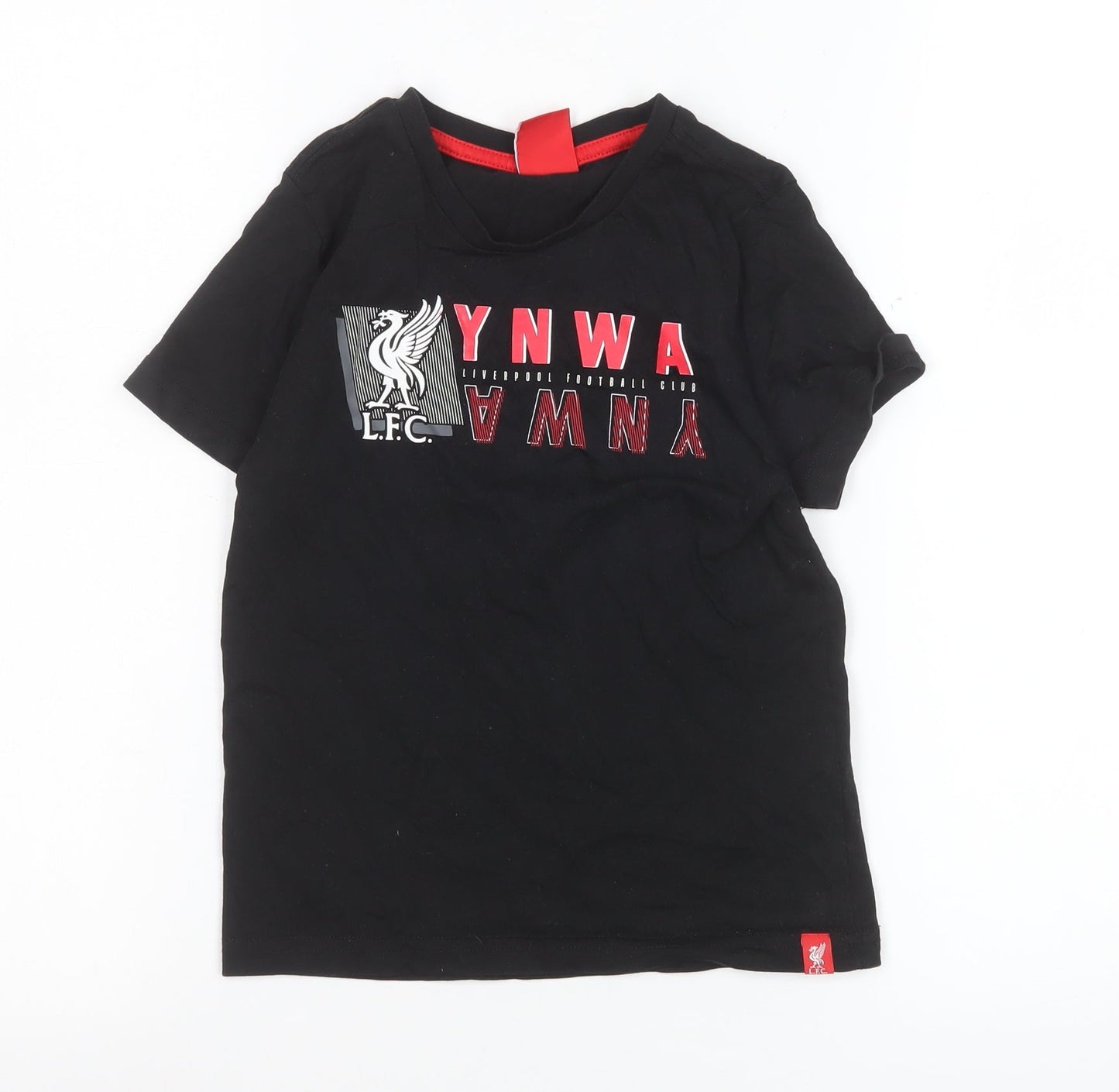 Boys UK Size 5-6 Years L.F.C. Black Basic T-Shirt