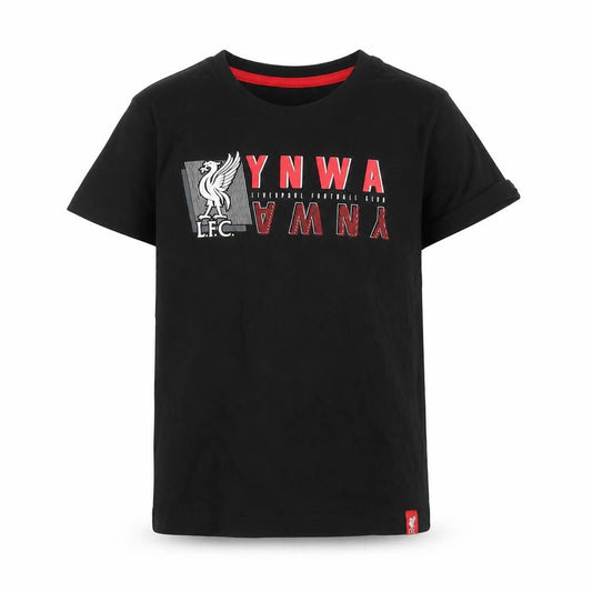 Boys UK Size 5-6 Years L.F.C. Black Basic T-Shirt