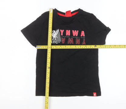 Boys UK Size 5-6 Years L.F.C. Black Basic T-Shirt