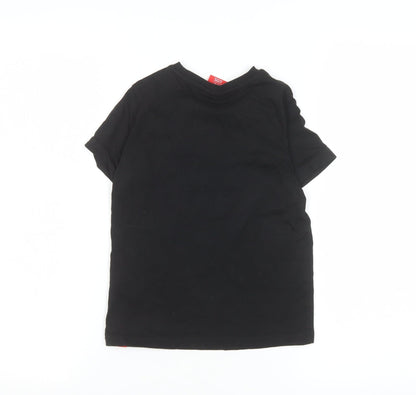 Boys UK Size 5-6 Years L.F.C. Black Basic T-Shirt