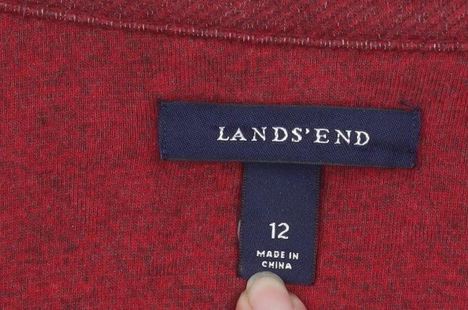 Womens UK Size 12 Lands' End Regular Red Blazer