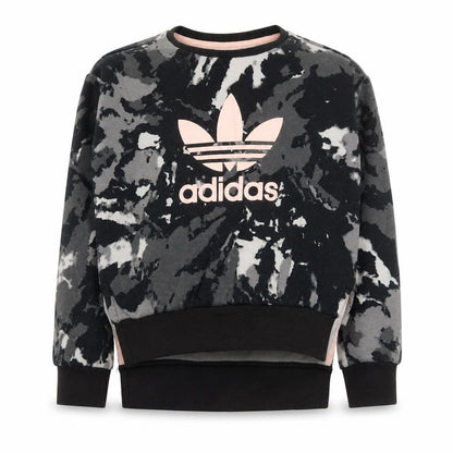 Adidas Girls Multicoloured Tie Dye Logo Pullover Sweatshirt 7-8 Years