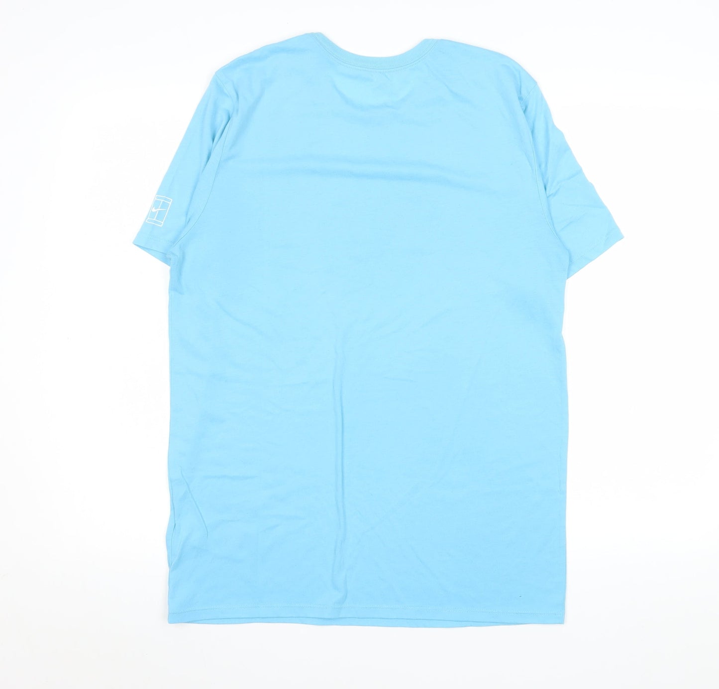 Womens UK Size M Nike Blue Gym & Training Running & Jogging Tennis T-Shirt