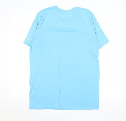 Womens UK Size M Nike Blue Gym & Training Running & Jogging Tennis T-Shirt