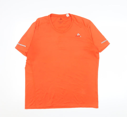 Mens UK Size L adidas Orange Running & JoggingGym & Training T-Shirt
