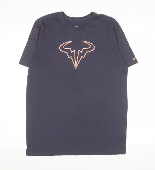 Unisex Adults UK Size M Nike Blue Basic T-Shirt