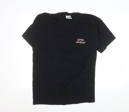Mens UK Size L Fruit of the Loom Black  T-Shirt