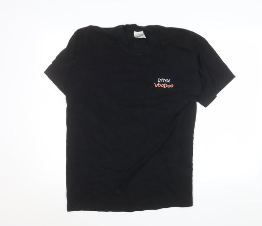 Mens UK Size L Fruit of the Loom Black  T-Shirt