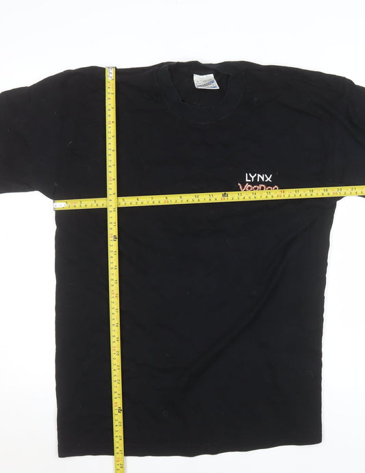 Mens UK Size L Fruit of the Loom Black  T-Shirt