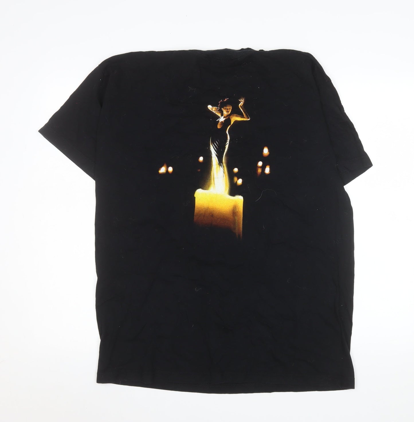 Mens UK Size L Fruit of the Loom Black  T-Shirt