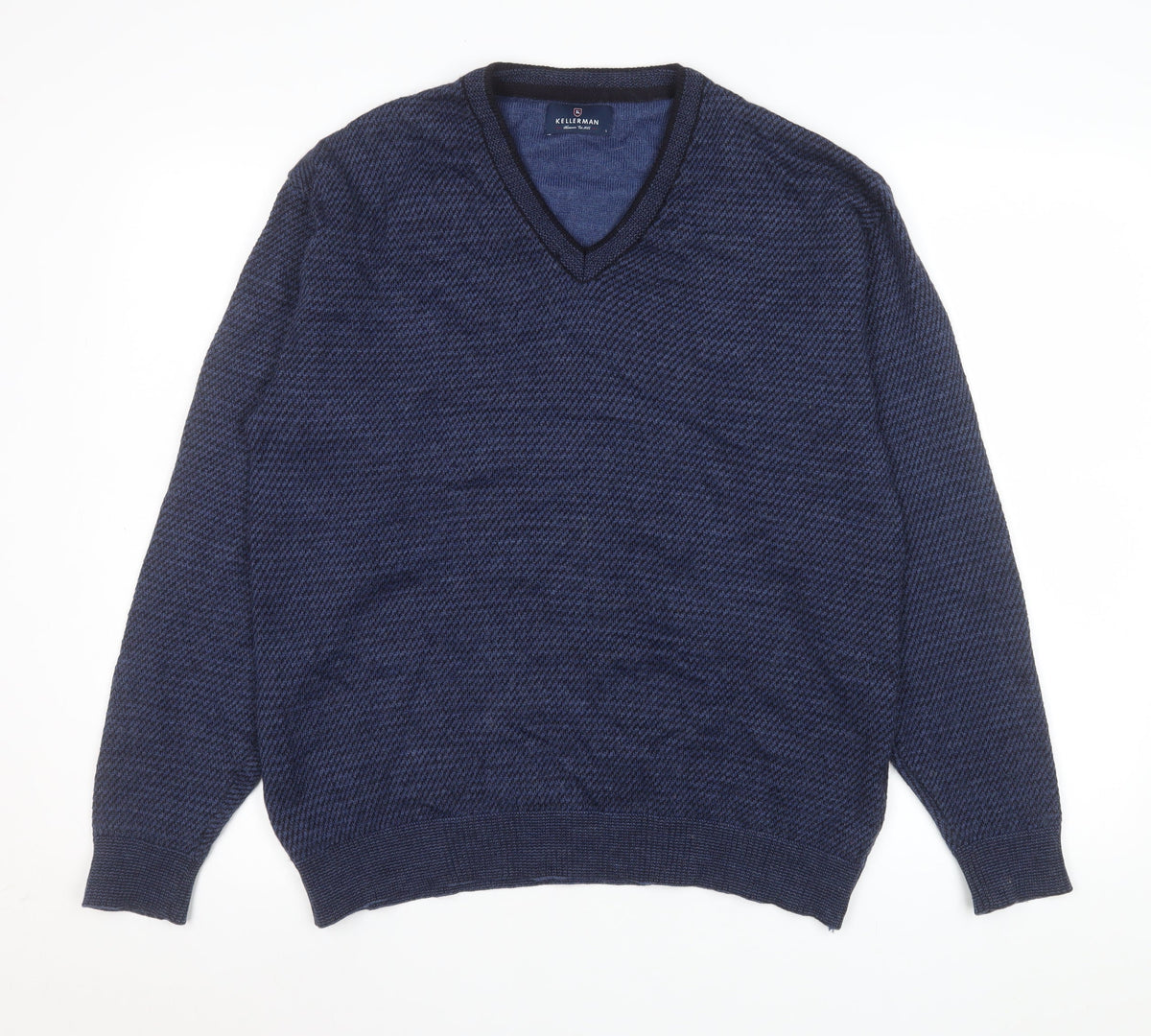 Mens UK Size L Kellerman Blue Pullover Jumper