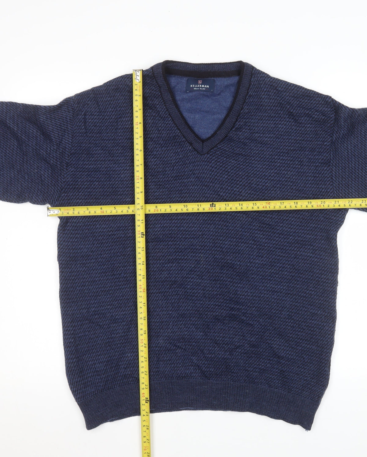 Mens UK Size L Kellerman Blue Pullover Jumper