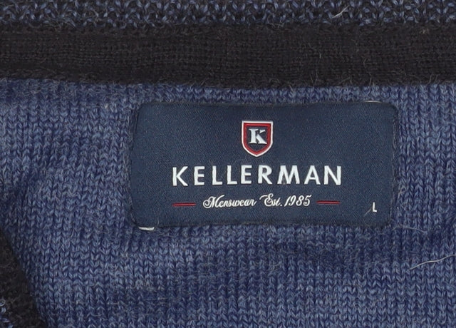 Mens UK Size L Kellerman Blue Pullover Jumper
