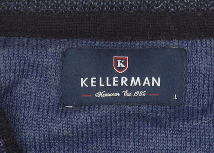 Mens UK Size L Kellerman Blue Pullover Jumper