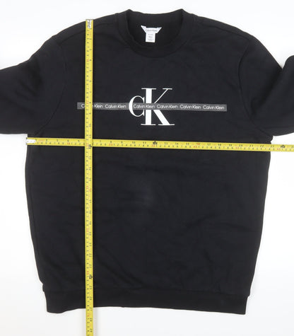 Mens UK Size XL Calvin Klein Black Pullover Sweatshirt