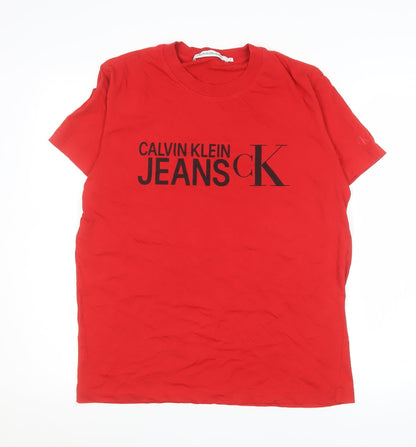 Mens UK Size M Calvin Klein Red  T-Shirt