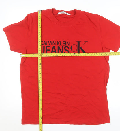 Mens UK Size M Calvin Klein Red  T-Shirt