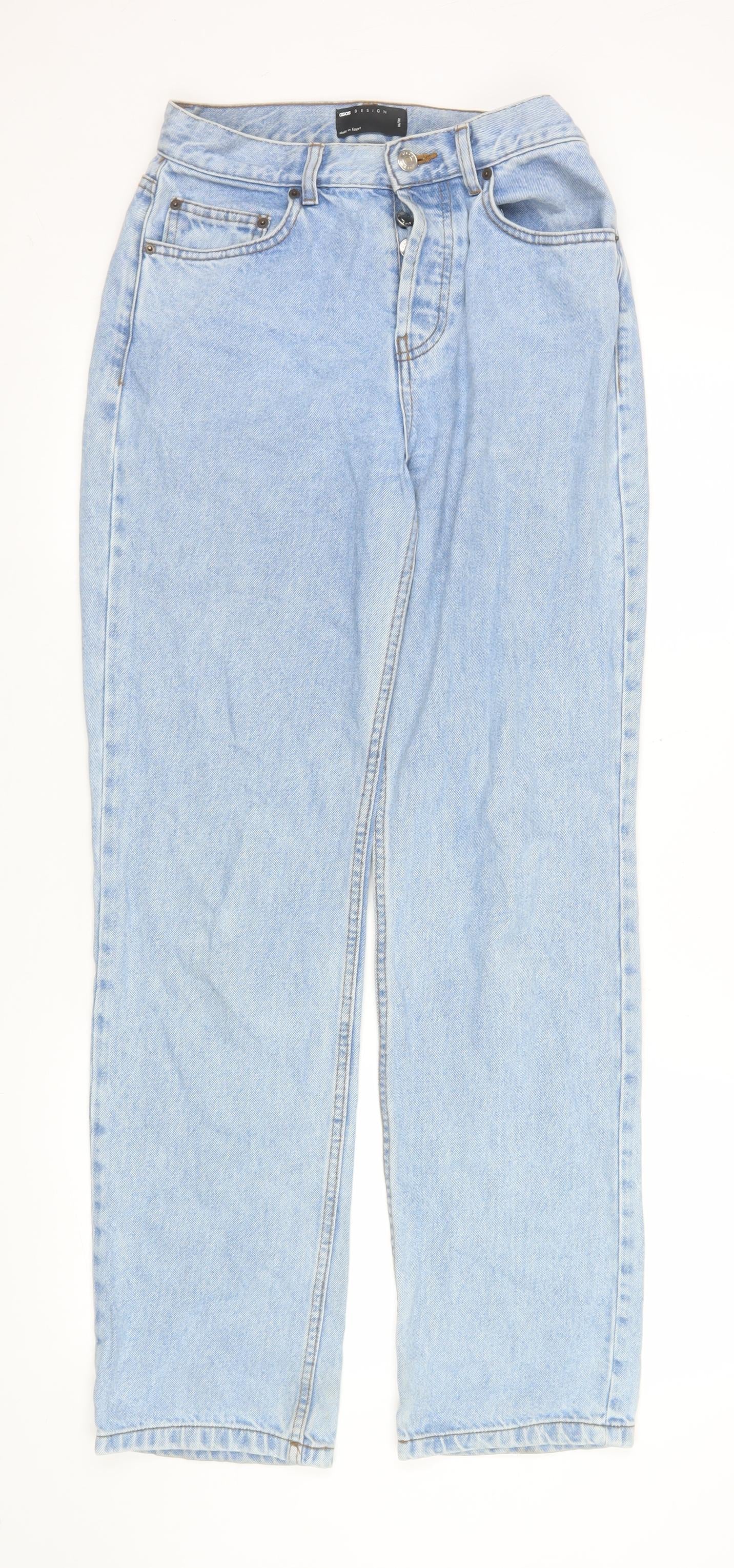 Womens UK Size S ASOS DESIGN Regular Fit Mom Blue Jeans