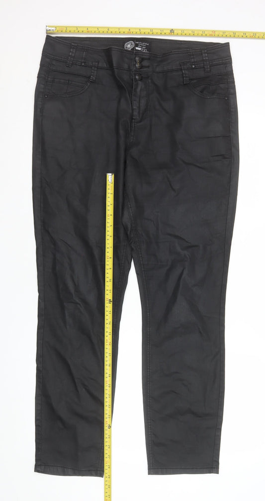 Womens UK Size 18 New Look Slim Fit Jegging Black Trousers