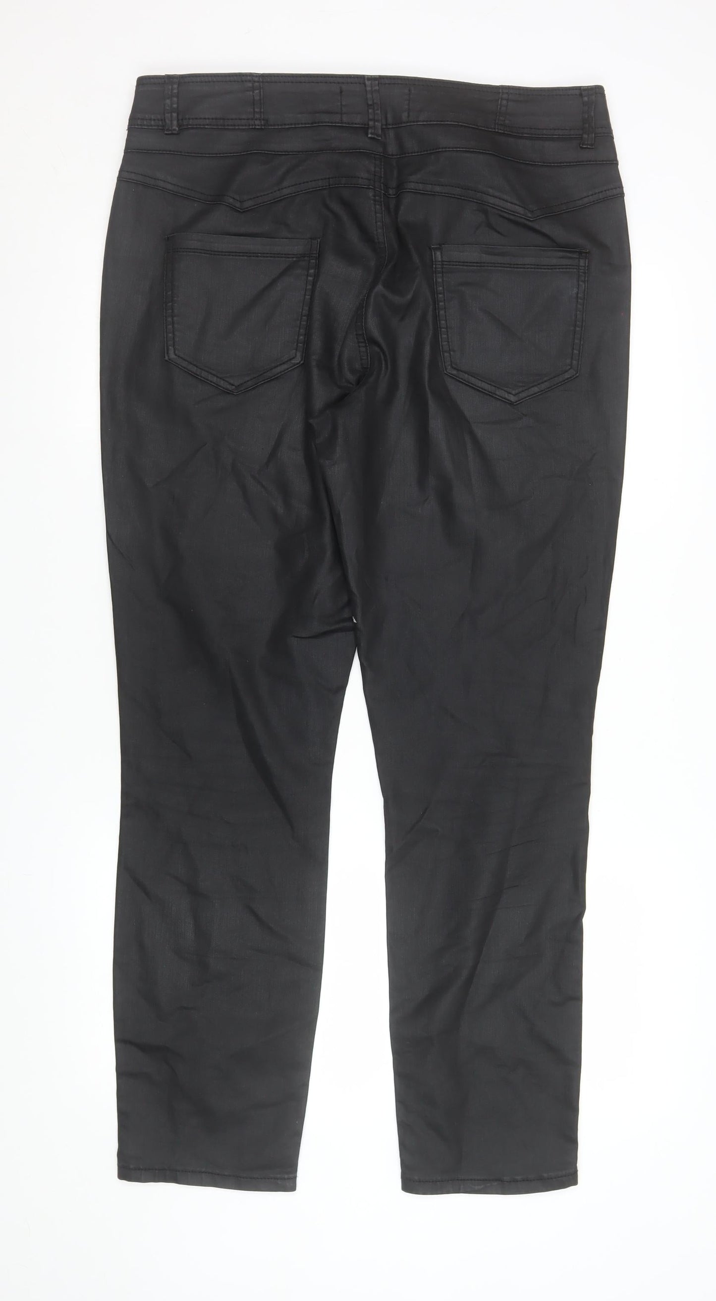 Womens UK Size 18 New Look Slim Fit Jegging Black Trousers