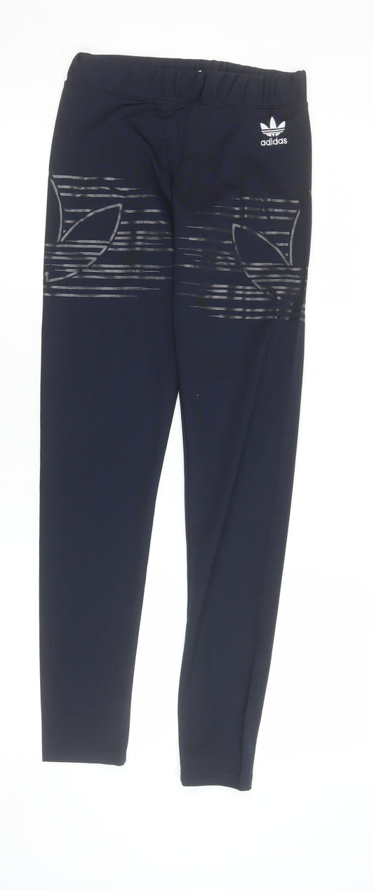 Womens UK Size M adidas Slim Fit Leggings Black Leggings