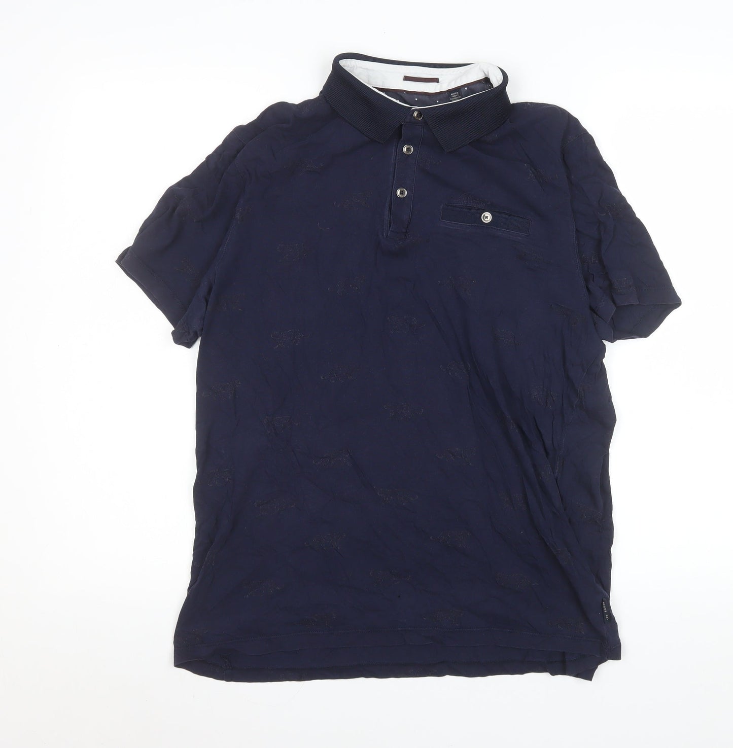 Mens UK Size L Ted Baker 100% Cotton Polo Shirt