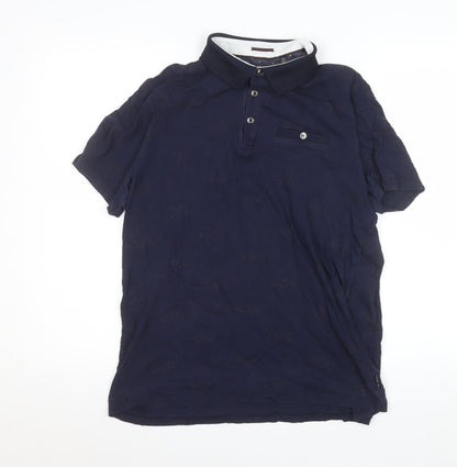 Mens UK Size L Ted Baker 100% Cotton Polo Shirt