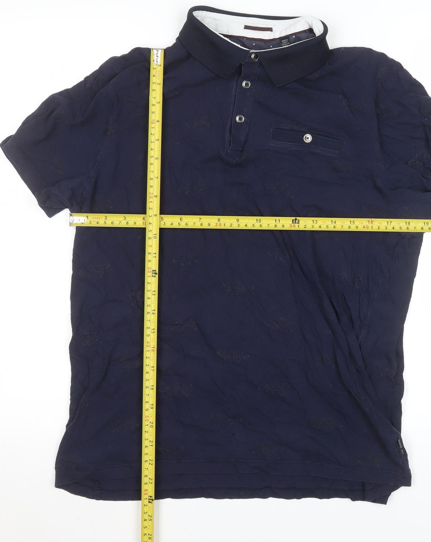Mens UK Size L Ted Baker 100% Cotton Polo Shirt