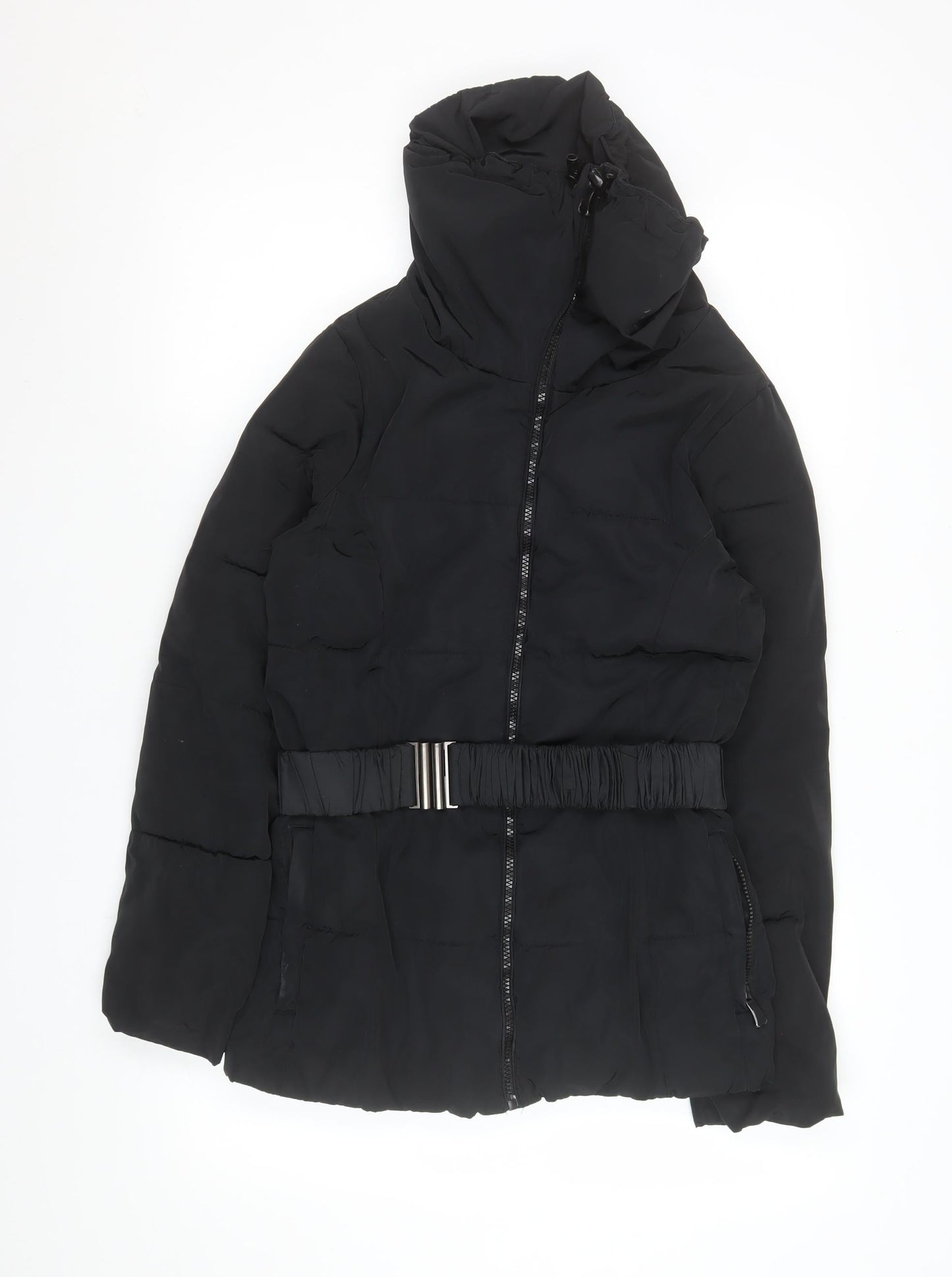 Womens UK Size 10 Dunnes Black Puffer Jacket