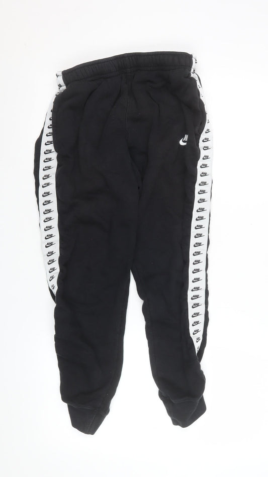 Mens UK Size S Nike Regular Fit Jogger Black Trousers