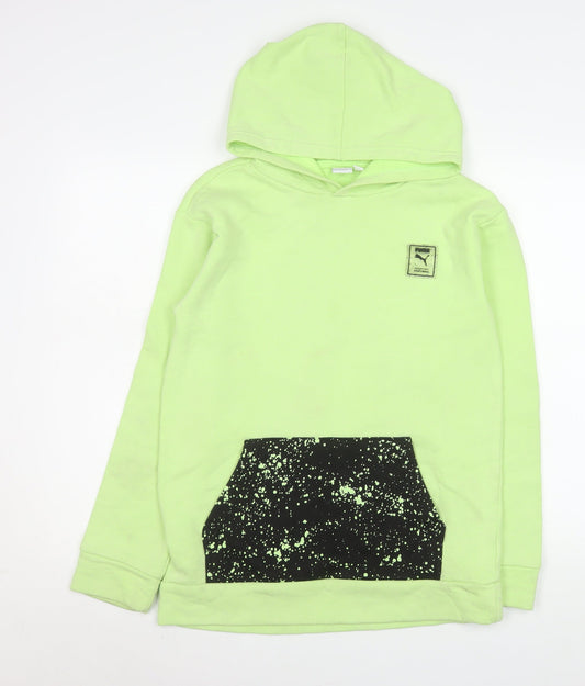 Womens UK Size XL PUMA Green Pullover Hoodie