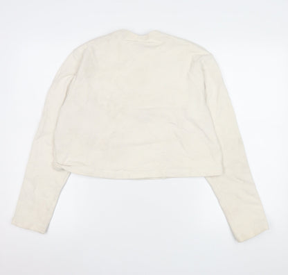 Womens UK Size M Nike Beige Pullover Sweatshirt
