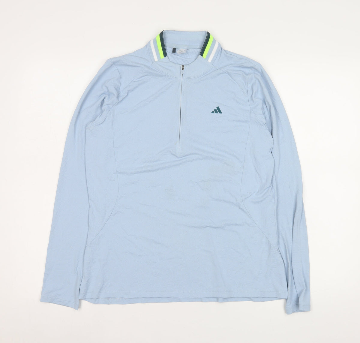 Mens UK Size M adidas Blue Henley Sweatshirt