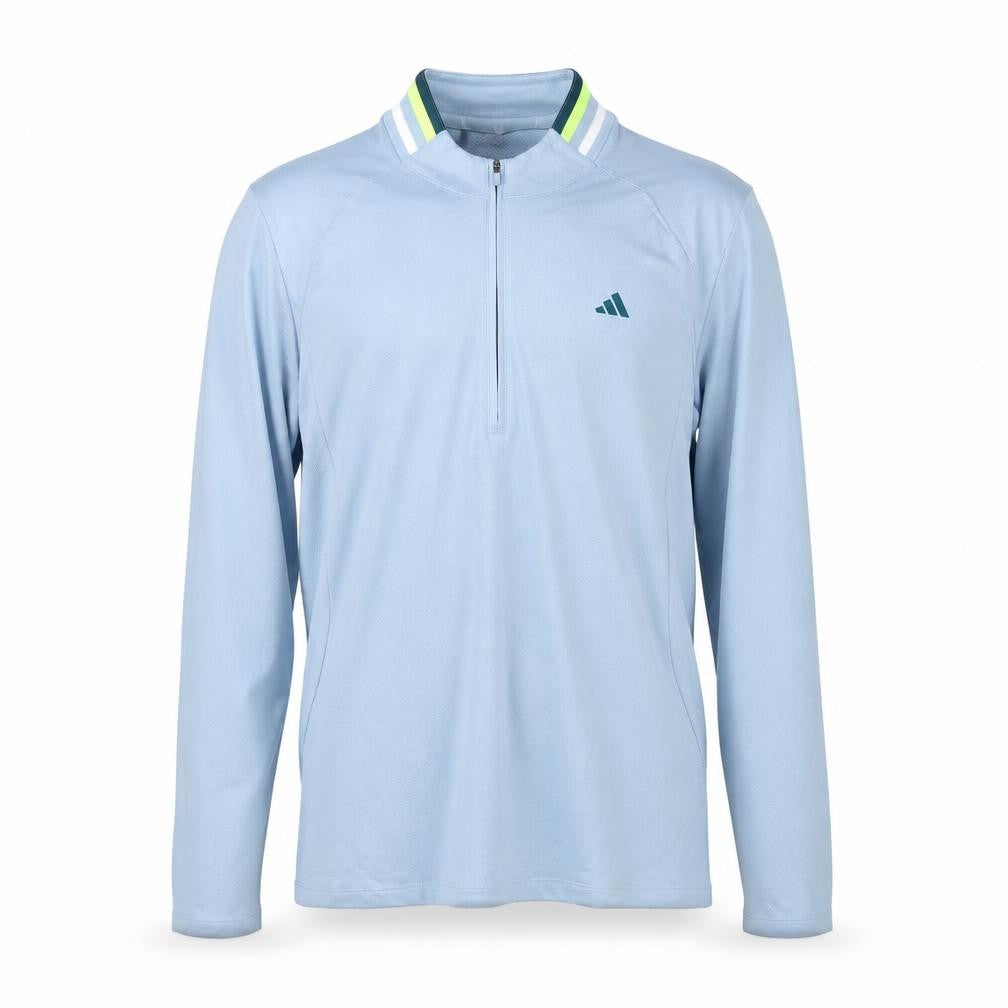 Mens UK Size M adidas Blue Henley Sweatshirt