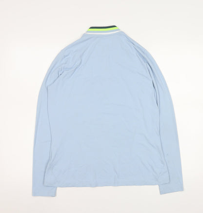 Mens UK Size M adidas Blue Henley Sweatshirt