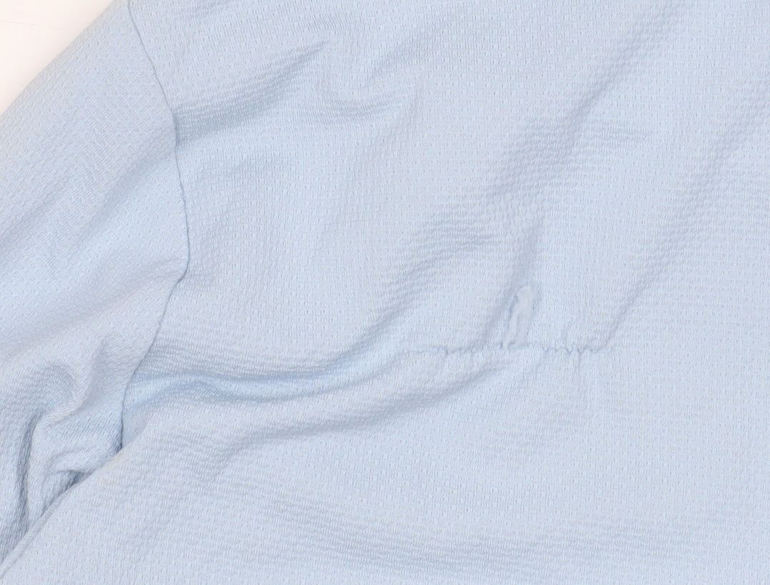 Mens UK Size M adidas Blue Henley Sweatshirt