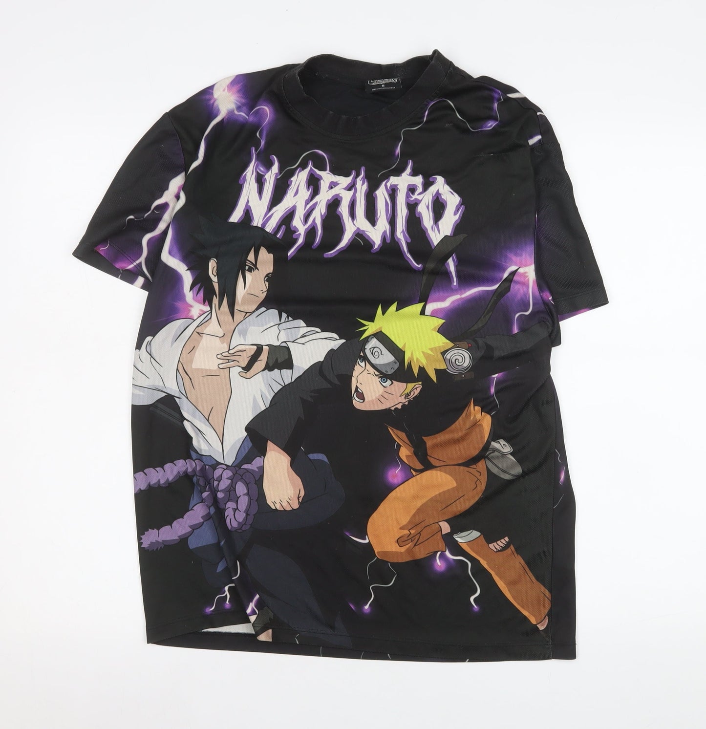 Mens UK Size S Naruto Shippuden Black  T-Shirt