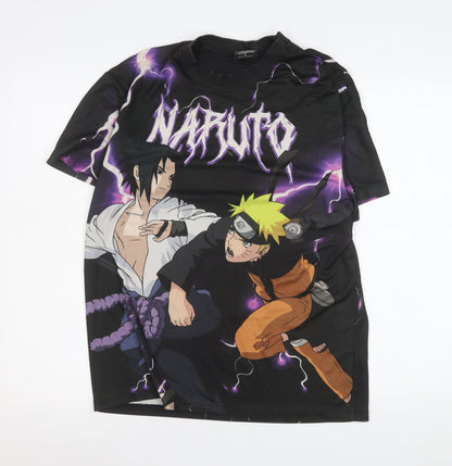 Mens UK Size S Naruto Shippuden Black  T-Shirt
